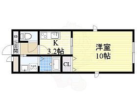 アンプルールクラージュ・ウエストヒルズ  ｜ 大阪府茨木市西田中町5番5号（賃貸アパート1K・2階・33.12㎡） その2