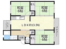 安威団地A12棟 3階