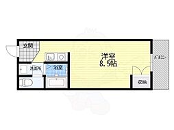 メゾン別府 ワンルームの間取図画像