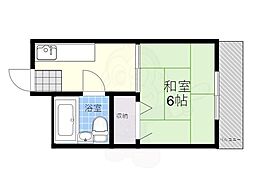 コーポ真砂 1Kの間取図画像