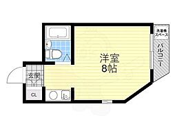 ファイン1 ワンルームの間取図画像