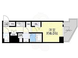 ファーストフィオーレ吹田レガーメ 3階1Kの間取り