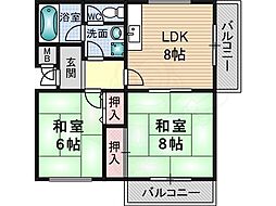 サンコーポT&K 2DKの間取図画像