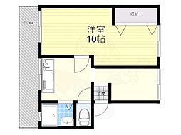 鳥飼マンション 1DKの間取図画像