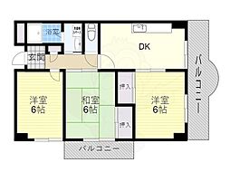サンライフタウン古市 3DKの間取図画像