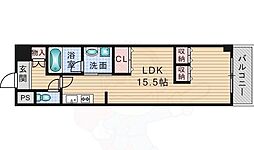山崎マンション13 1Kの間取図画像