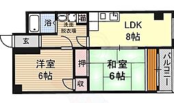 メゾン茨木西駅前 2LDKの間取図画像