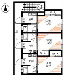 ブライトンハイツ 1Kの間取図画像