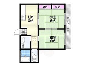 大桐コーポ  ｜ 大阪府大阪市東淀川区大桐５丁目（賃貸マンション2LDK・3階・46.00㎡） その2