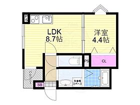 大阪府大阪市東淀川区上新庄３丁目（賃貸アパート1LDK・3階・32.66㎡） その2