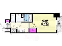 SAMTY KAMISHINJO RESIDENCE 3階1Kの間取り