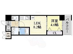 セノアタワー新大阪 6階1LDKの間取り