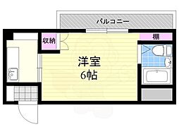 エクト1 1Kの間取図画像