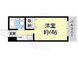 ラ・フォーレ大桐 ワンルームの間取図画像