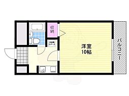 ミュゼ西淡路 1Kの間取図画像