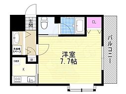 ブリランテ1番館 1Kの間取図画像
