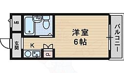 サンノゼハイツ ワンルームの間取図画像