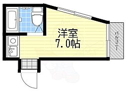 カペルハイツ 1Kの間取図画像