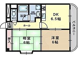 メゾンド・パンテール 2DKの間取図画像