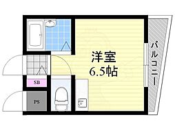 メゾンアンティーム ワンルームの間取図画像