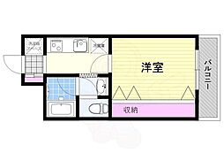 サンフラッツ新大阪別館 1Kの間取図画像