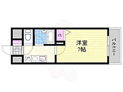 エスリード新大阪第5 1Kの間取図画像
