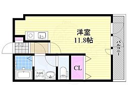 上新ビル2 ワンルームの間取図画像