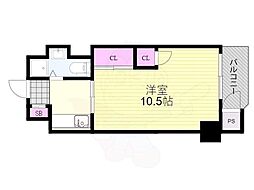 新大阪第一ダイヤモンドマンション ワンルームの間取図画像