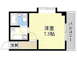 エーショーハイツ 1Kの間取図画像