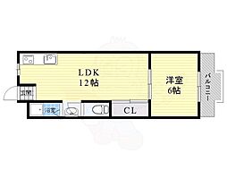 和ハイツ3 1LDKの間取図画像