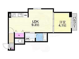 仮)ハーミッツ・セル下新庄 1LDKの間取図画像