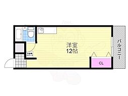 ロイヤルハイツ豊里A ワンルームの間取図画像