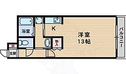 パルドミール 1Kの間取図画像