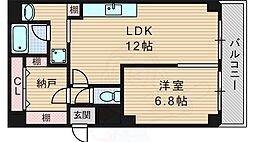 フローレス2 1LDKの間取図画像