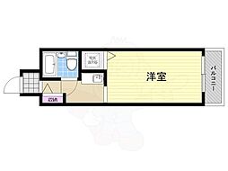 コボリマンション新大阪 ワンルームの間取図画像