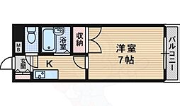 第6中本ビル 1Kの間取図画像