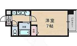 グランディール 1Kの間取図画像