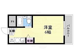 ハイツ川先 ワンルームの間取図画像