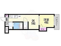 AXIA M-City大阪瑞光 1DKの間取図画像