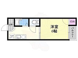 アピア・幸和 1Kの間取図画像