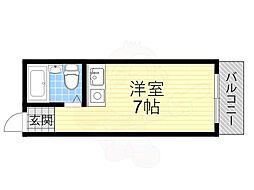 ダチロン高城 ワンルームの間取図画像