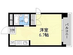 エスプライム新大阪2 1Kの間取図画像