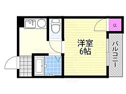 メゾン・ドルミエール ワンルームの間取図画像