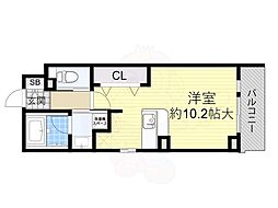 エクセル吹田 ワンルームの間取図画像
