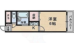 ワイズフィールド 1Kの間取図画像