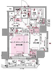 ウィルローズ市谷柳町 1LDKの間取図画像