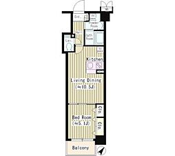 Y'spatio 1LDKの間取図画像