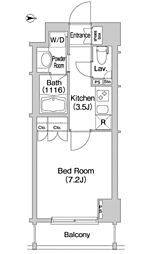 コンフォリア市谷柳町 1Kの間取図画像