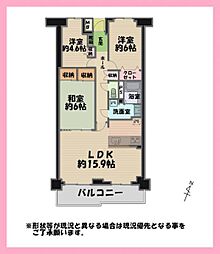 パシフィック虹の丘 3LDKの間取図画像