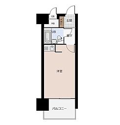 朝日プラザ上杉 ワンルームの間取図画像
